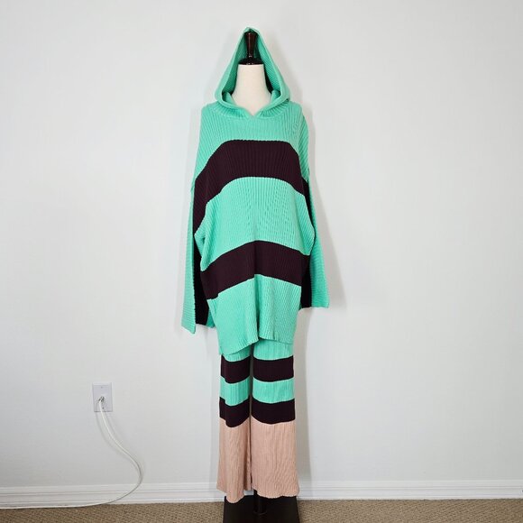 FREE PEOPLE WOMEN'S Kami Sweater Set mint julip Size Small NEW - Picture 4 of 14